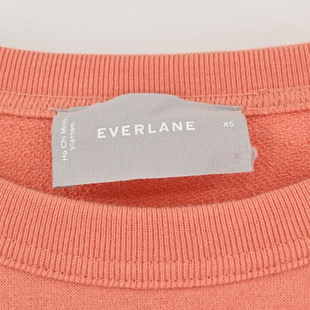 EVERLANE Womens Coral Orange Crewneck Sweatshirt Athleisure Loungewear Size XS - Picture 4 of 8